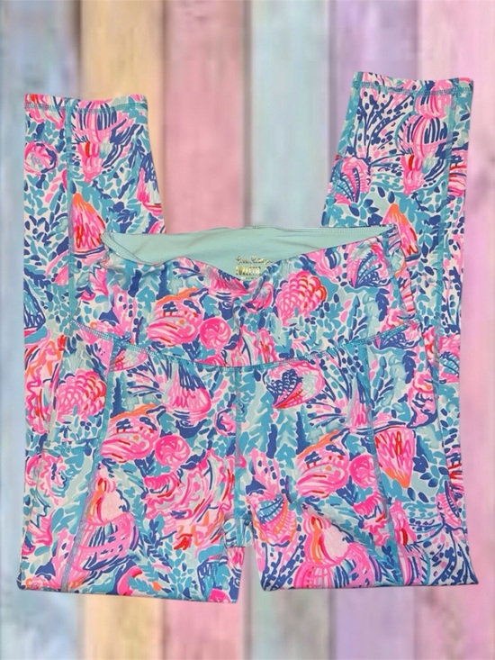 Lilly Pulitzer Pants - Lilly Pulitzer Luxletic Blue Pink Seashell Print Activewear Leggings